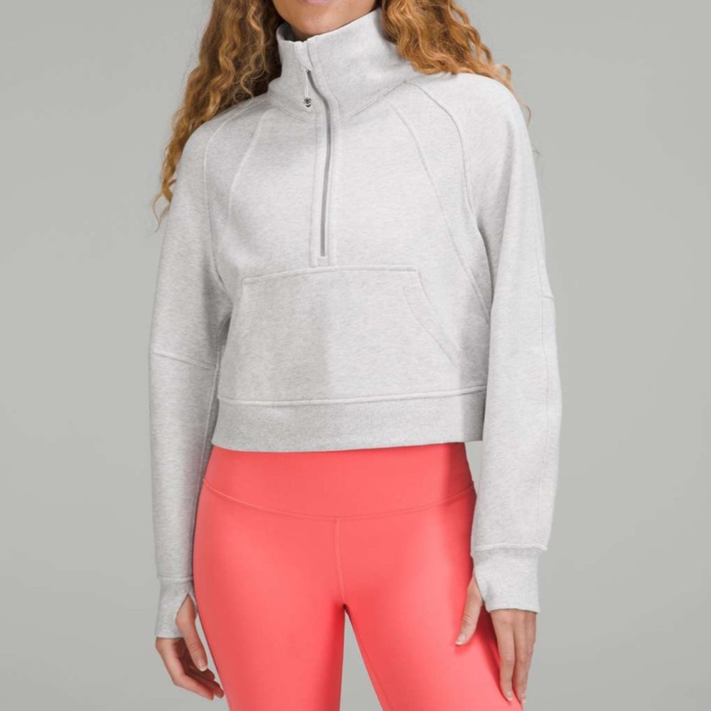 Lululemon Scuba oversized half zip Pullover Sweatshirt sizeXL/XXL grey 2022